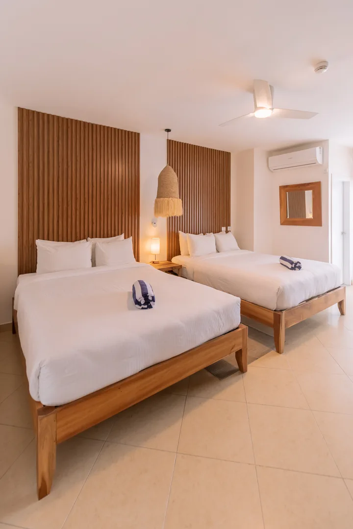 Deluxe 2 Queen with Balcony Ocean Side of Hotel