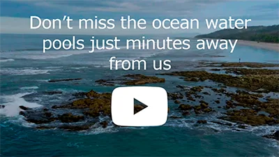 Don’t miss the ocean water pools just minutes away from us