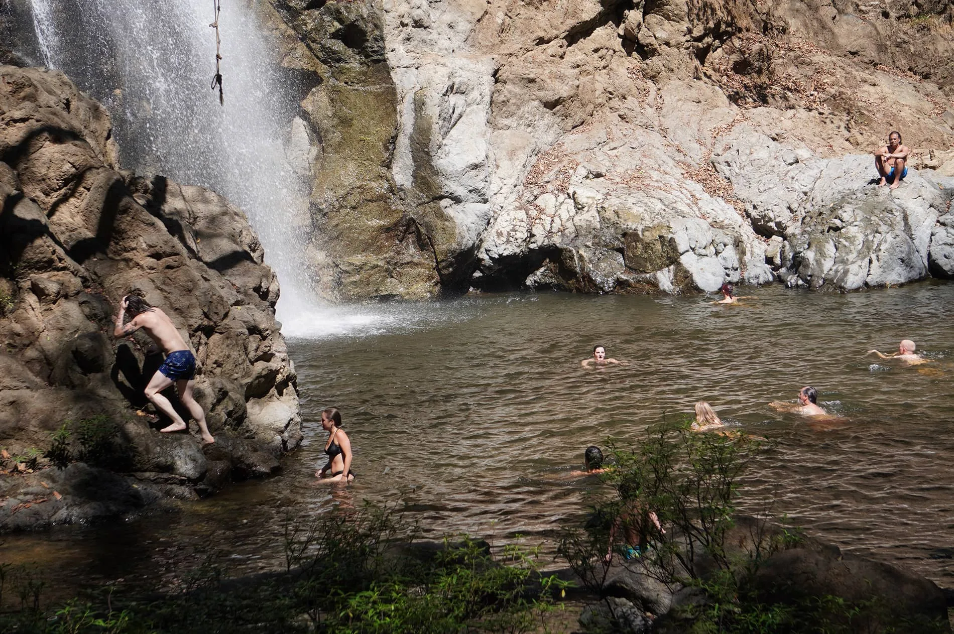 Waterfall and swimming hole near Santa Teresa